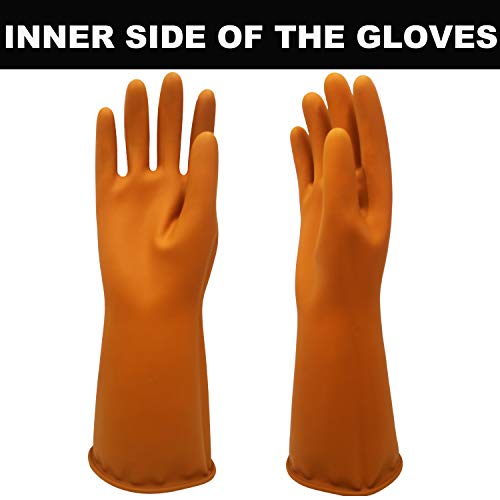 Royaki Heavy Duty Latex Gloves, 22" Work Waterproof Industrial Rubber Gloves, Size Xl #TOP5