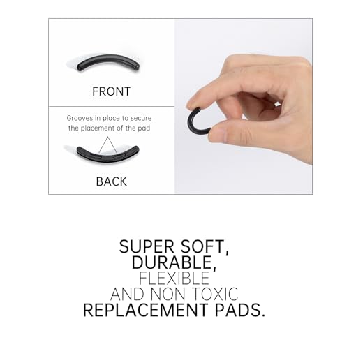Eyelash Curler Refills Compatible with e.l.f.,Eyelash Curler Pads 24PCS,Silicone Lash Curler Refill Pads Compatible with e.l.f. (Black) - Thumbnail 5