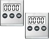 2 PCS Timer Digitale da Cucina Mini Sveglia Digitale con Timer da Cucina per Elettrodomestico da Cucina con Timer da 100 Minuti
