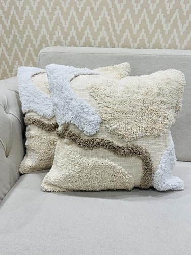 Image of Furnistitchs Premium Decorative Throw Cushion Pillow Cover Boho Home Decor - Living Room Bedroom Couch Sofa Cushion Covers 16 inch x 16 inch (1, Rust V)