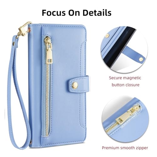 Étui portefeuille en cuir orange Samsung S24 Plus chic et durable - 5
