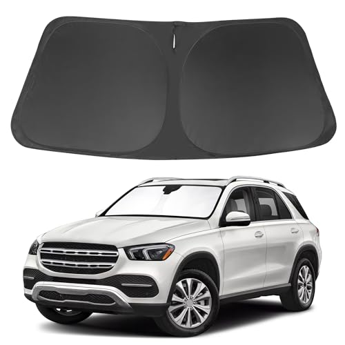 Image of Windshield Sun Shade Compatible with 2020 2021 2022 2023 2024 2025 2026 Mercedes GLE 350 450 Accessories Window Sunshade Sun Visor Protector Keep Car Cool