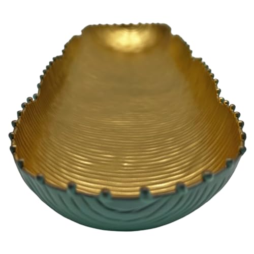 Plato Bergamo Art de aluminio dorado 18 pulgadas miniatura 5