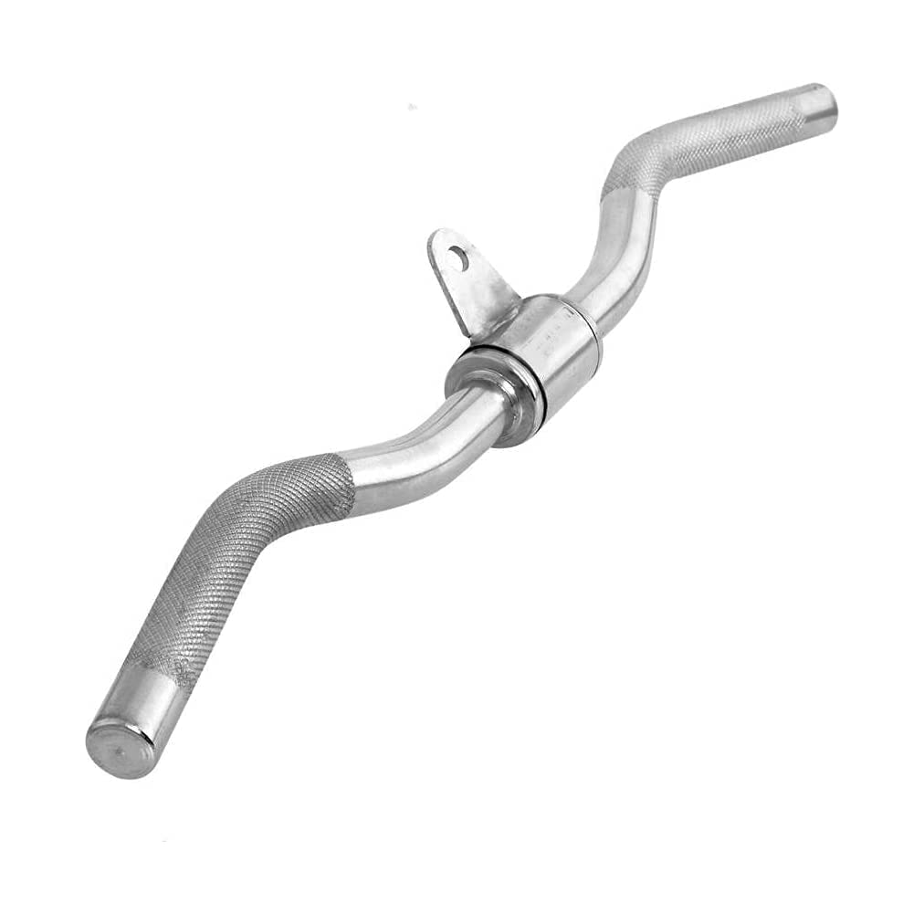 AH Gym Machine Curl Bar, Silver | Zigzag Handle Chrome Steel with Textured Grips (B0BMFR76G3) Amazon Price History, Amazon Price Tracker