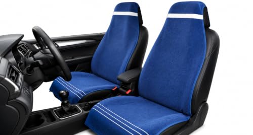Image of ROMAN HOME Car & Office Chair Towel with 2 Tie Knots| Super Soft 400 GSM (2, car Gary)