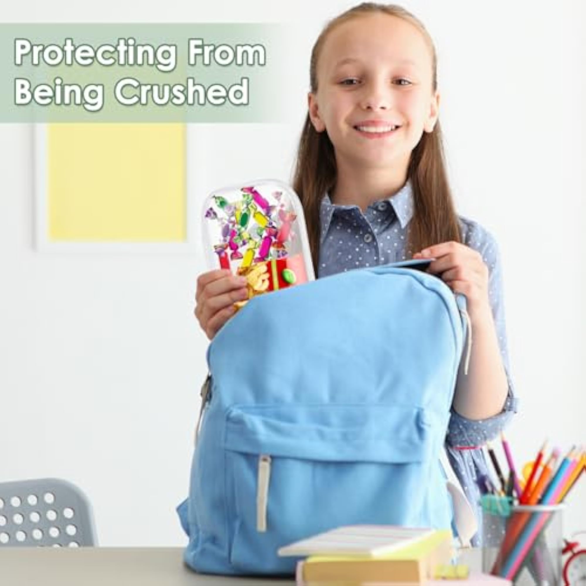 Zippered Hard Pouch, Clear Plastic Storage Box