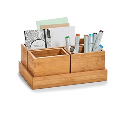 Zeller 25387 Organizer, hout, naturel, 28 x 17,7 x 11 cm - Image 4