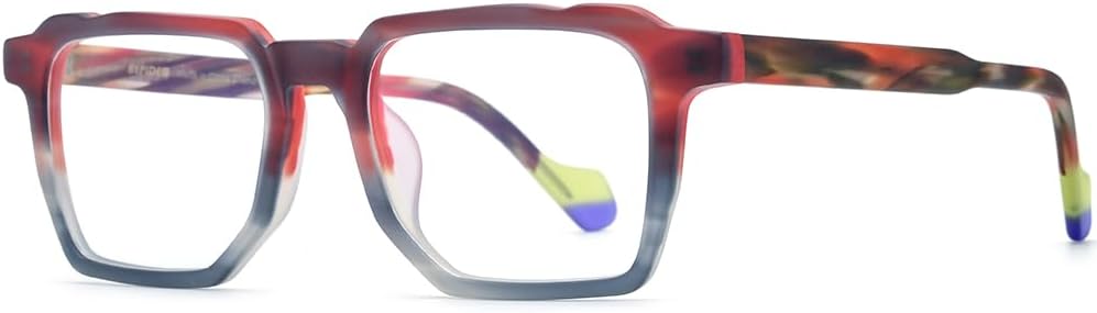 HEPIDEM Multicolor Acetate Glasses Frame Men Vintage Square Eyeglasses Optical Spectacles 9269 - Image 3