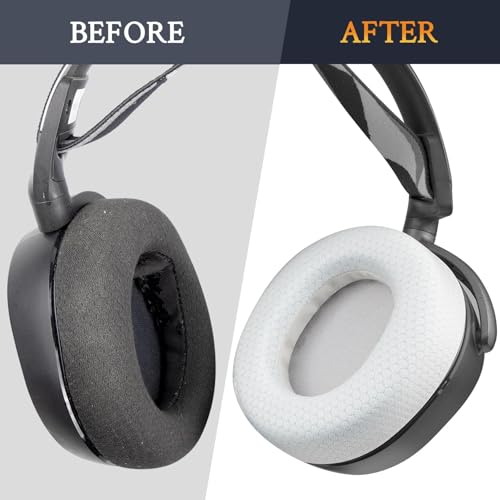 Image of SOULWIT Earpads Replacement for SteelSeries Arctis 1 /3 /5 /Arctis 7 /7+ /7P /7P+ /7X /7X+ /9 /9X /Pro /Prime(Do Not Fit Any Arctis Nova) Headset, Ear Pads Cushions with High-Density Foam (Arctis MF White) | Also for Arctis 7 /7+ /7P /7X, Arctis Pro, Arctis 9 /9X, Arctis 5 /3 /1, Arctis Prime - Ear Pads Cushions Replacement