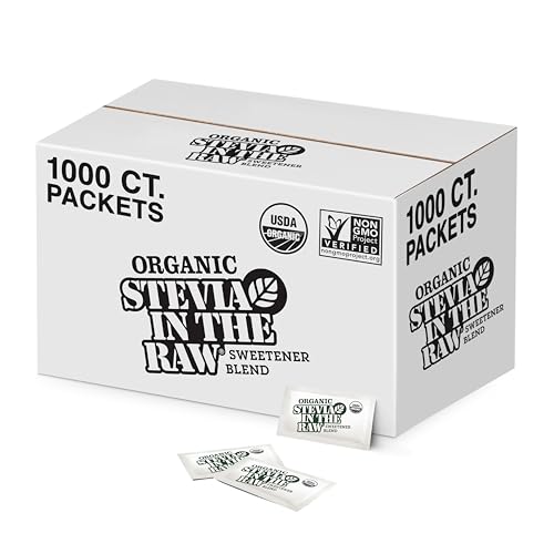 In The Raw Organic Stevia Sweetener Packets, 1,000 Ct, Zero