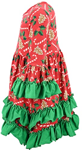 Image of Girls Long Sleeve Ruffled Dresses for Toddlers and Kids
