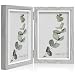 Afuly Double Picture Frame 4x6 Grey Wooden Hinged Photo Frames Folding Vertical 2 Openings Family Wedding Gifts