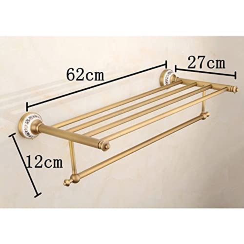 Porte-serviettes en laiton antique : la solution de rangement mural anti-rouille - 3