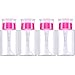 Aestm 4 pcs Plastikflasche Push Down Spender Nagellack Entferner Pumpe Leere Flasche Dispenser für Nagellack Entferner Flüssiger Flaschen Behälter, 170 ml Rosa und Klar