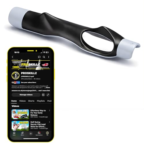 Golf Grip Trainer by PROSKILLZ Golf Swing Training Aid for Right-Handed Golfers | Improves Hand Placement Muscle Memory Swing Accuracy & Consistency - Train Like A PRO