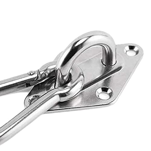 Qianly 3X Pad Eye Plate Hammock Wall Mount Heavy Duty Hanging Hardware Fitting Set Marine Hardware Staple Hook for Outdoor Activities Camping