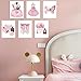 HPNIUB Fashion Wall Decor, Woman Makeup Wall Art Sign, Set Of 6 Piece (12x16inch,Framed) Pink Girly Beauty Room Pictures for Office Bedroom Bathroom Decoration, Pink Gift for Girls Room Boudoir Decor