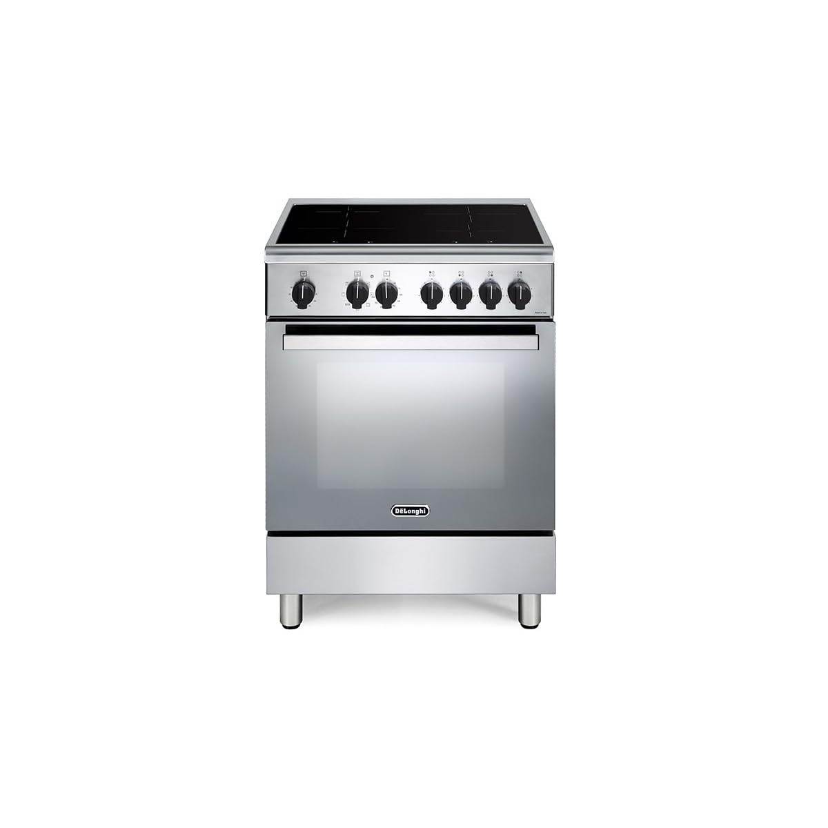 De Longhi DMX 64 IN ED - Cucina a induzione con forno elettrico ventilato, 60x60 cm, Classe A, Inox