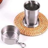 WGFOIP Tasse pliable en acier inoxydable-240ML-Épaisseur après...