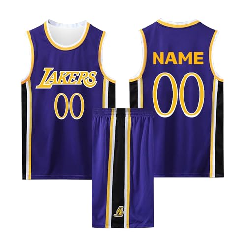 XYYYHTL Conjunto de Camisetas de Baloncesto Personalizadas para Adultos y Niños de Baloncesto Que Se Puede Personalizar con Su Nombre, Número, Nombre del Equipo