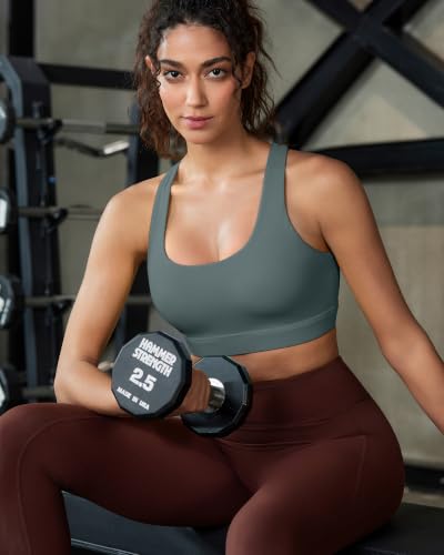 Image of RUNNING GIRL High Impact Sports Bra,Racerback Sports Bras for Women High Support Molded Cup Workout Bra with Sewn in Pads