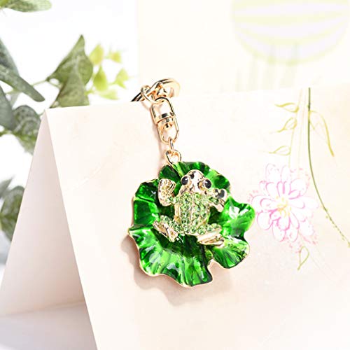 Cute Frog Shape Crystal Rhinestone Sparkling Keychain Bag Pendant Handbag Charm for Women Girls3