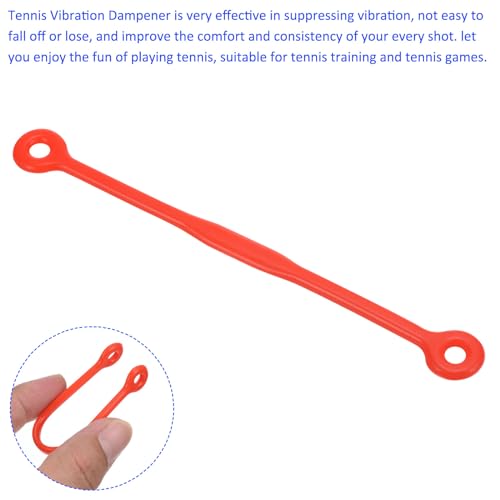 M METERXITY 4 Pack Tennis Dampener - Shock Absorber, Silicone Racquet String Damping, Apply to Tennis Racket (12cm, Red) - Image 4