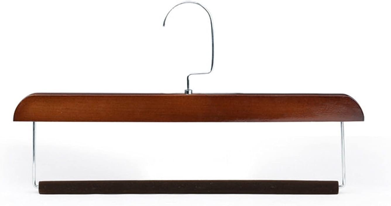 Multifunctional Wooden Closet Wardrobe Velvet Pants Hanger Organizer Storage Hangers 5pcs Save Space Trousers Skirt Clips Rack(Antique (Velvet),10pcs)