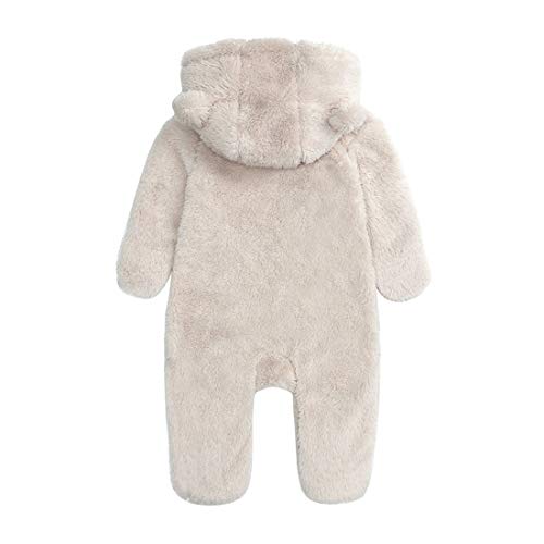 Newborn Baby Snowsuit Fleece Lined Onesie Outfits Warm Hooded Romper for Infant2