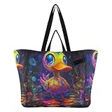 Bolsas de lona para vacaciones, cocina, comestibles, bolsa de compras para mujeres, viajes, cocina, tienda, dulce pato, mascota