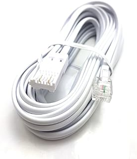 MainCore 2m long BT to Modem RJ11 Cable Lead for Modem, FAX, SKY, Telephone, Phone Plug, BT Socket 2 wire (Available in 2m, 3m, 5m, 10m) (2m)