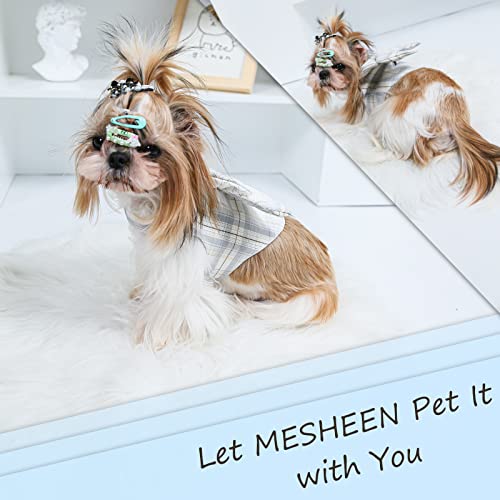 Mesheen Dog Harness And Leash Set For Small Dogs And Cats Made Of Comfortable Customized Jk Plaid Fabrics, Non Deformable Handmade 3D Bow On The Skirt Let Your Furry Baby Become A Cute Princess #TOP2