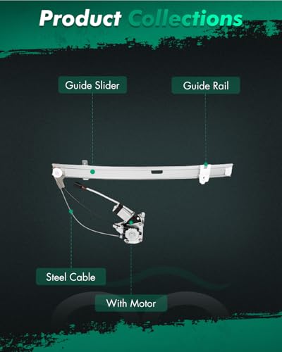 Image of SCITOO Power Window Lift Regulator High Performance Automotive Replacement Parts for 2002-2007 for Jeep Liberty Rear Left Drivers Side with Motor