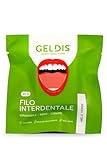 GELDIS Filo Interdentale Espandibile Nero, Gusto Mela Verde, Rimuove Placca in Profondità,...
