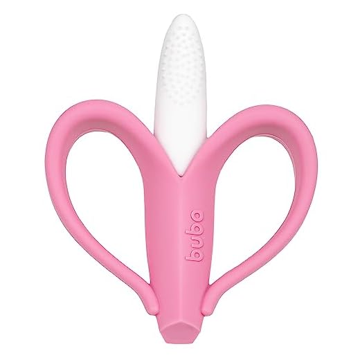 Buba Massageador De Gengiva Banana Color Rosa Cerdas Curtas