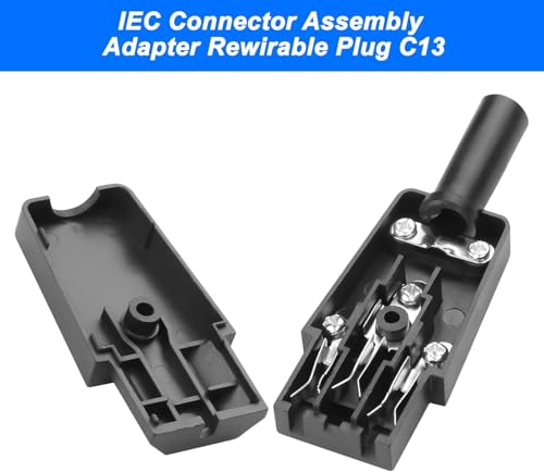 Image of MX IEC C13 3‑Pin AC Female Power Connector - 10 A, 250 V | Universal Socket for UPS, Computer, PDU, PSU Cabling - Pack of 2