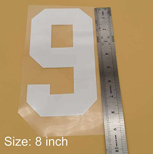 Fanbay 20 Pieces 8 Inch Iron On Number Heat Transfer Number For Sports T-Shirt Jersey Football Baseball,Team T-Shirt (White Color 0-9) #TOP1