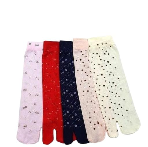 Trendy & Attractive Women's Cotton Ankle Socks | Printed Red Fashion Socks | Soft & Comfortable Regular Socks Multi free size-image-36