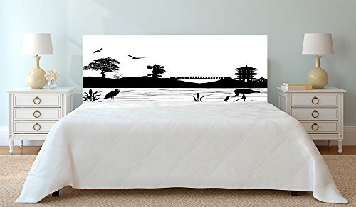 Oedim Cabecero Cama PVC Impresión Digital Japones Multicolor 150 x 60 cm | Disponible en Varias Medidas | Cabecero Ligero, Elegante, Resistente y Económico