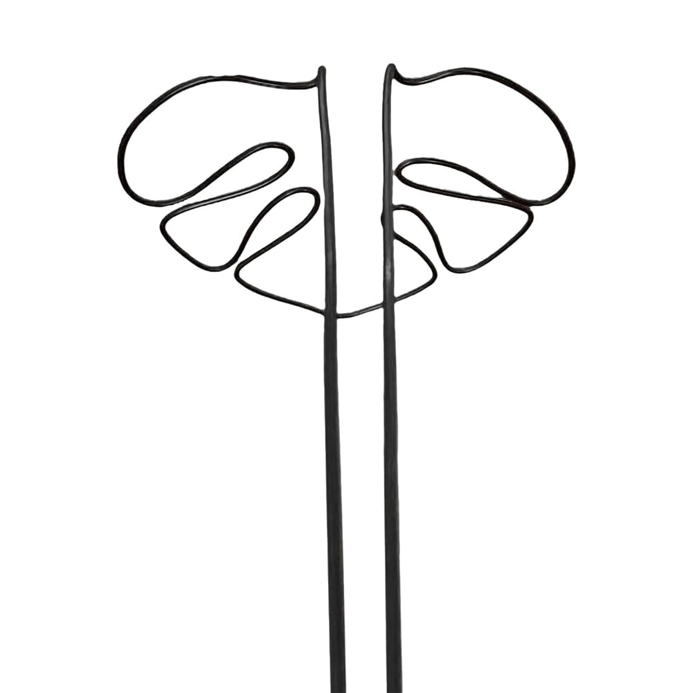 FVZWKHD Monstera Shaped Plant Support Reusable Sturdy Alloy Plant Stem Support Holder Plant Retaining Support Herbs Vegetables B