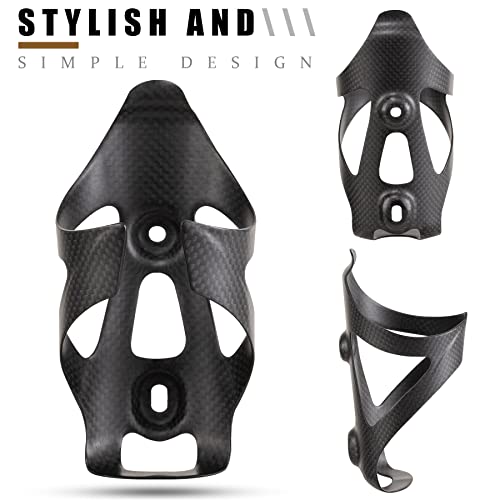 Hualong Carbon Water Bottle Cage Bicycle Bike Water Bottle Cage Drink Cup Holder For Mountain Road Bike Ultra Light Specialized Bottle Cage Black Matte 2 Pack #TOP3