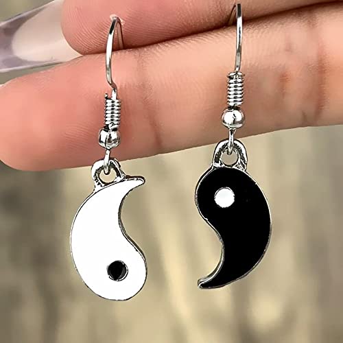 Enamel Yin Yang Earrings - Ancient Tai Chi Drop Dangle Earrings for Women Girls Jewelry Gift2