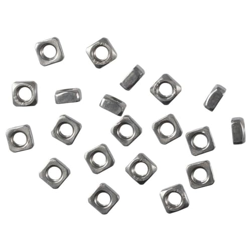 Urjumpea 20PCS M6 Square Nuts 10mm Sliver Metric Coarse 304 Stainless Steel Thread Assortment