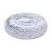 Amazon Basics Washable Donut Pet Bolster Faux Fur Bed with Removable Cover, Anti-Slip Bottom for Dog, Grey, 23