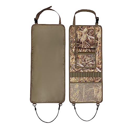 MYDAYS 2 Pack Seat Back Gun Rack, Camo Front Seat Gun Organizer with Bullet Pocket Vehicle Gun Holder for Hunting Rifles/Shotguns
