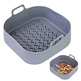 Rianpesn Heißluftfritteuse Korb Silikon Faltkorb Ersatzkorb, Airfryer Silikon Topf Heißluftfritteuse Zubehör Ersatz, Luftfritteuse Silikontopf Silikonkorb