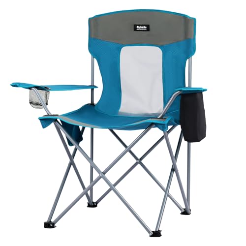 Camping Folding Chair with Cooler Pouch