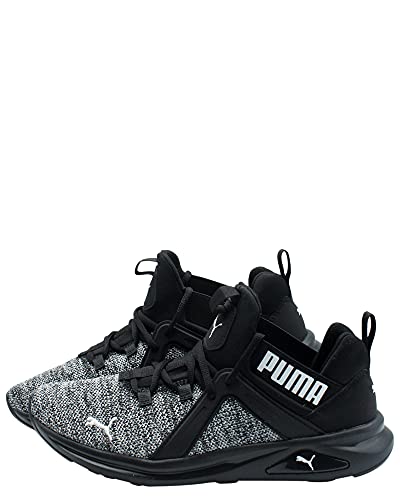 PUMA mens Enzo 2 Running Shoe, Black/White, 7.5 US