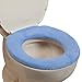 Elastic Cushioned Toilet Seat Cover Universal Fit Blue