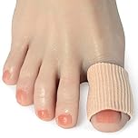 DYKOOK Cuttable Toe Tubes (5 Packs) Big Toe Protectors Splints Made of Elastic Fabric Lined with Silicone Gel. Toes Protectors Relief Toes Pressure (Large)